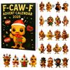 2025 Christmas Advent Calendar with Mini Chicken Ornaments 24-Day Countdown Box for Family Fun And Festive Atmosphere