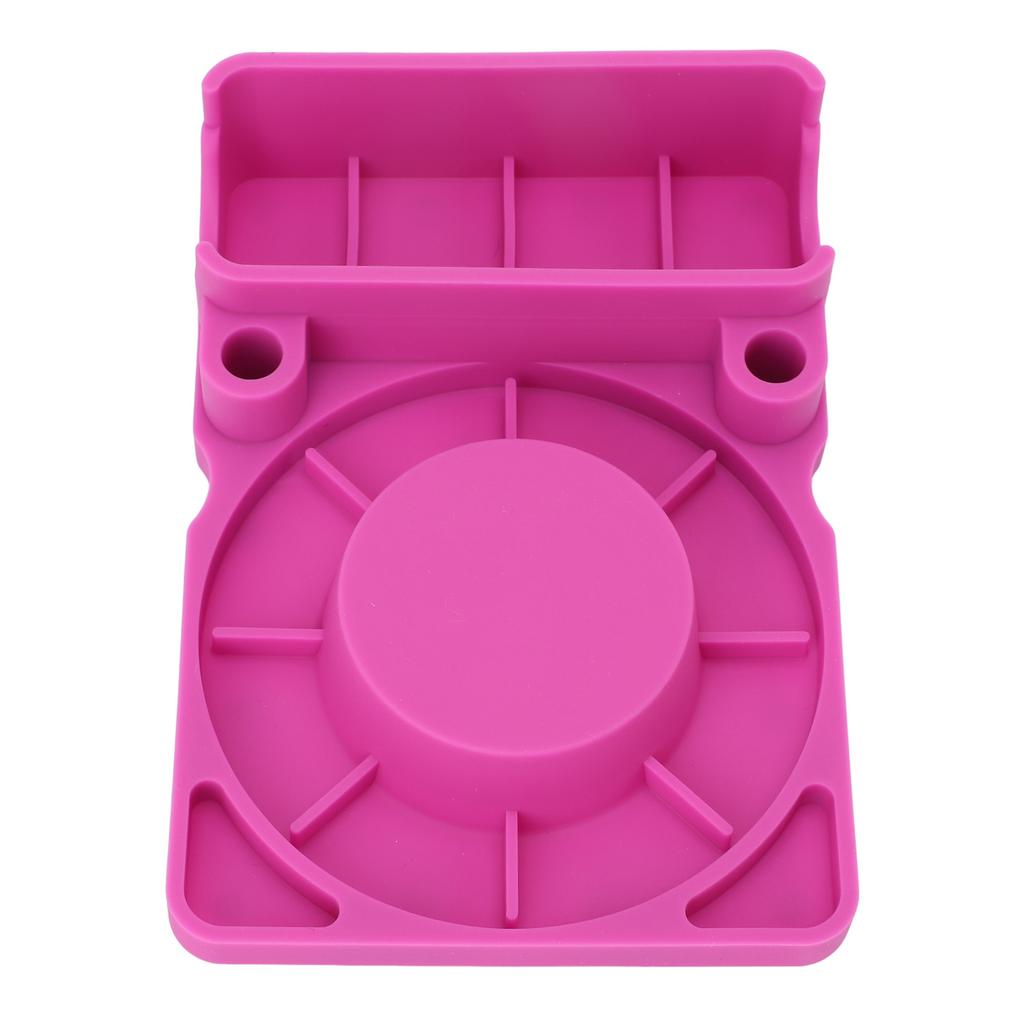 Cup Drainer Rack Silicone Water Bottle Drying Rack Cup Stand with Lid and Straw Holder for Countertop Rose Red