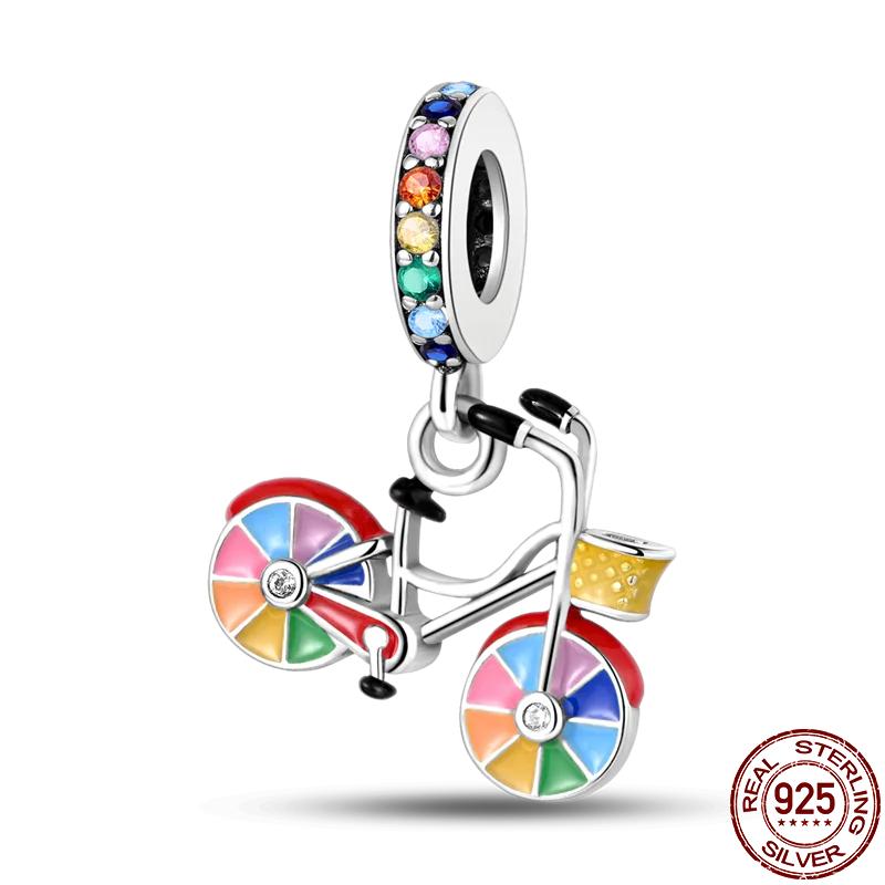 Copper Couple Lovers Sisters The Swing Pendant Charms Fit Original Bracelet Diy Bead Women Jewelry Gift