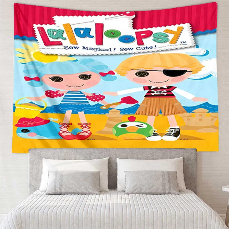 Lalaloopsy Tapestry for Bedroom Aesthetic Classroom Tapestries Wall Hanging for Living Room Dorm Office,Ideal Creative Gift