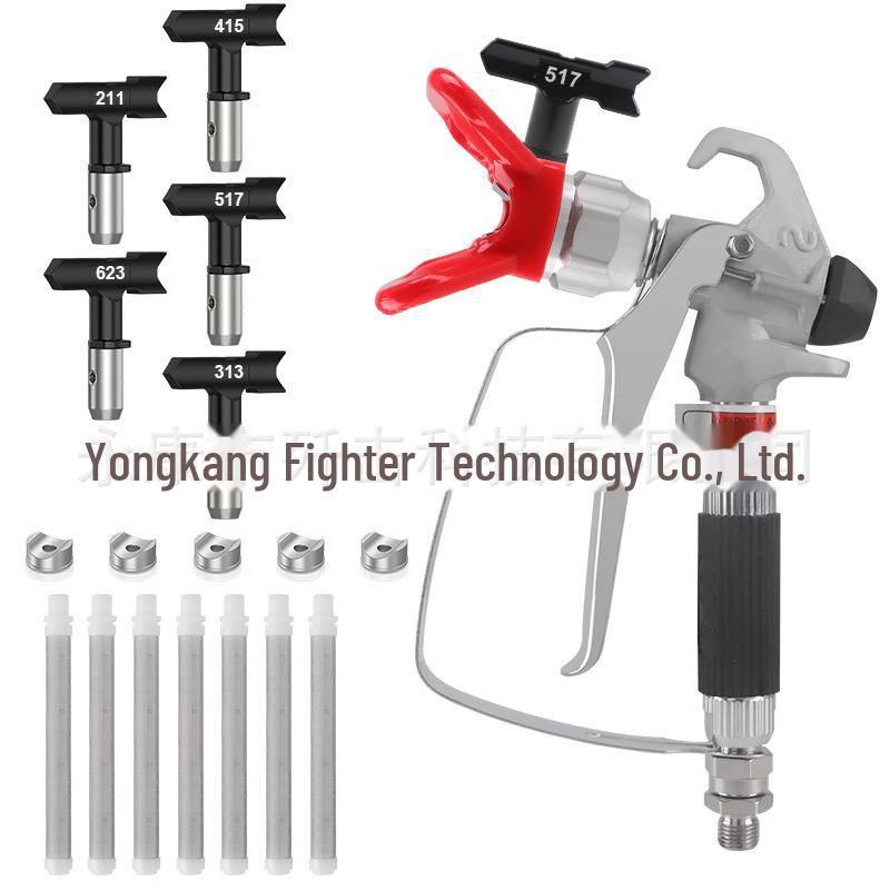 High-Pressure Airless Sprayer Kit: Nozzle, Duckbill Seat, Pipe, Spray Gun Filter, Extension Rod.