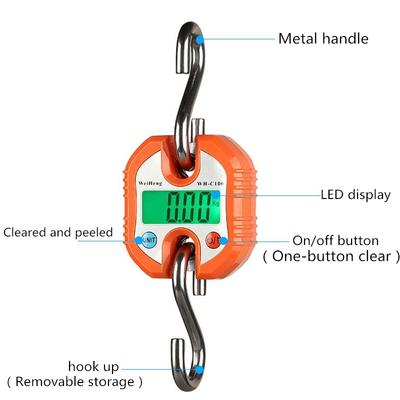 150/200/500kg Crane Scale Digital Hanging Hook Scales Electronic Weight Scale LCD Electronic Digital Industrial Crane Scale