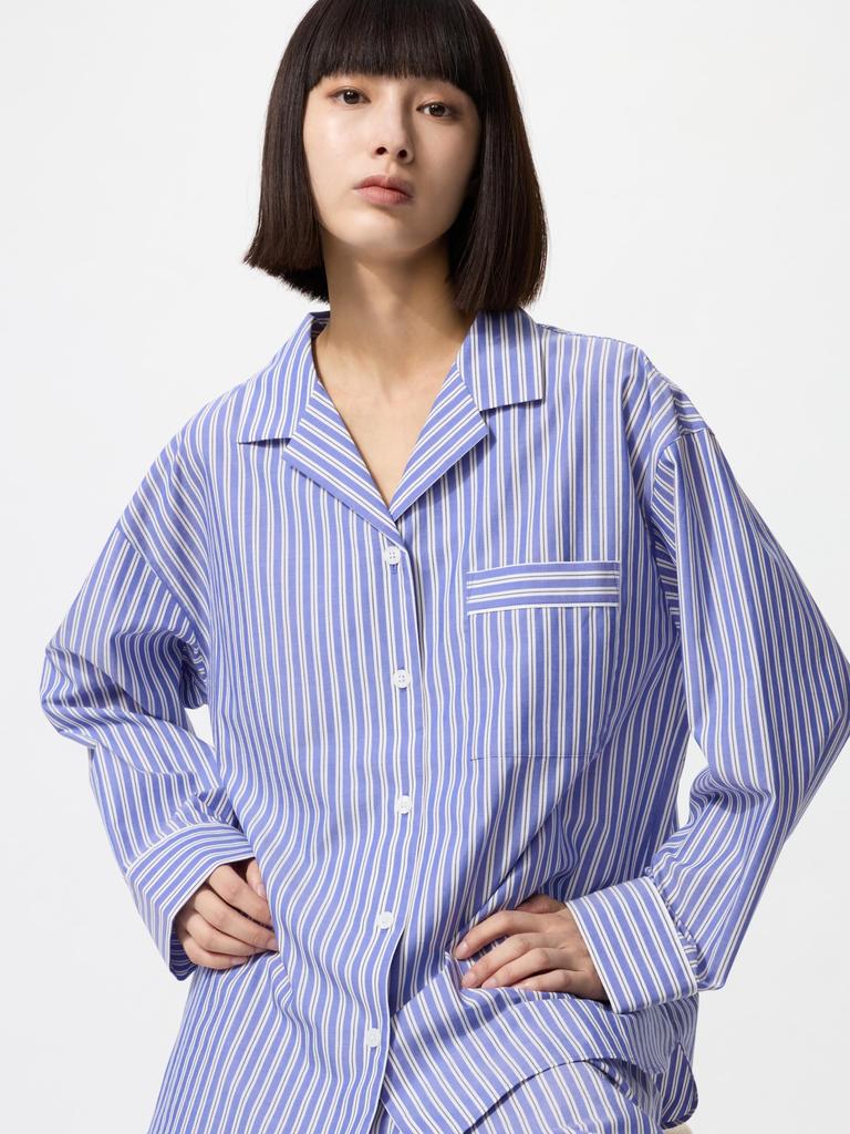 Uniqlo Cotton Pajamas  Long Sleeve  Multi Stripe