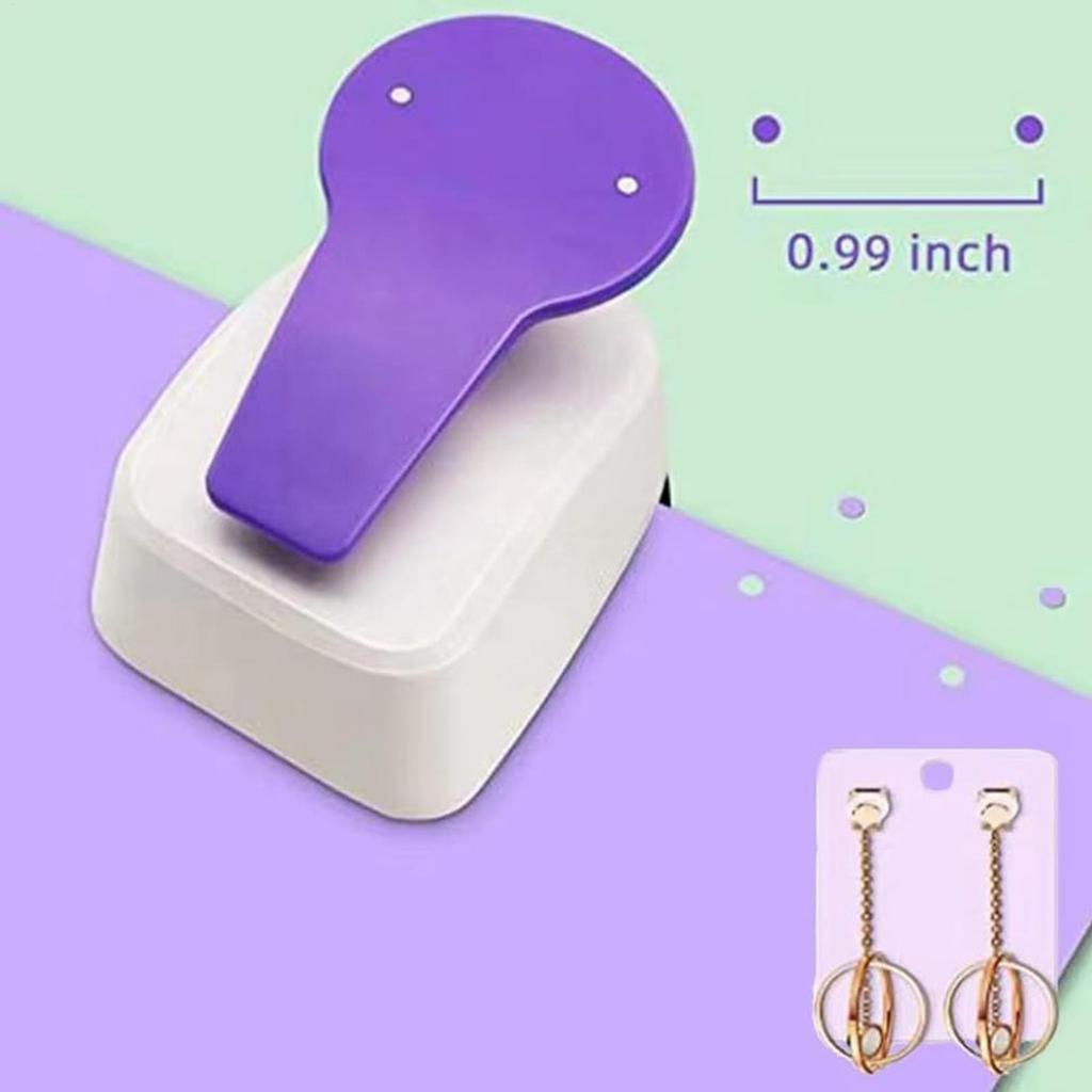 Precision Earring Card Punch - Multi-Purpose Hole Puncher Paper Crafts Perforator Tool For Jewelry Display,  Scrapbooking Card