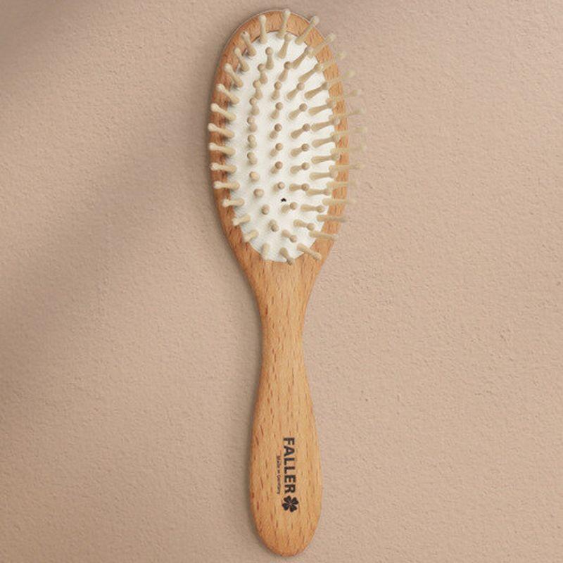 [Parlor Brush] Damaged Wood Ball Pin Cushion Hairbrush Comb