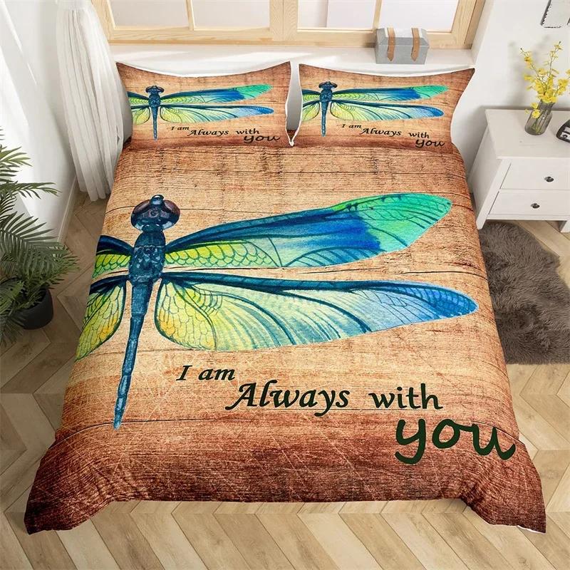 Comforter Dragonfly Single Twin King Girls Dandelion Bedding Set Butterflies Botanical Floral Comforter For Women Room