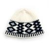 Fair Island hat women's autumn and winter big head circumference plaid knitted hat retro warm wool bag head cold hat bucket basin