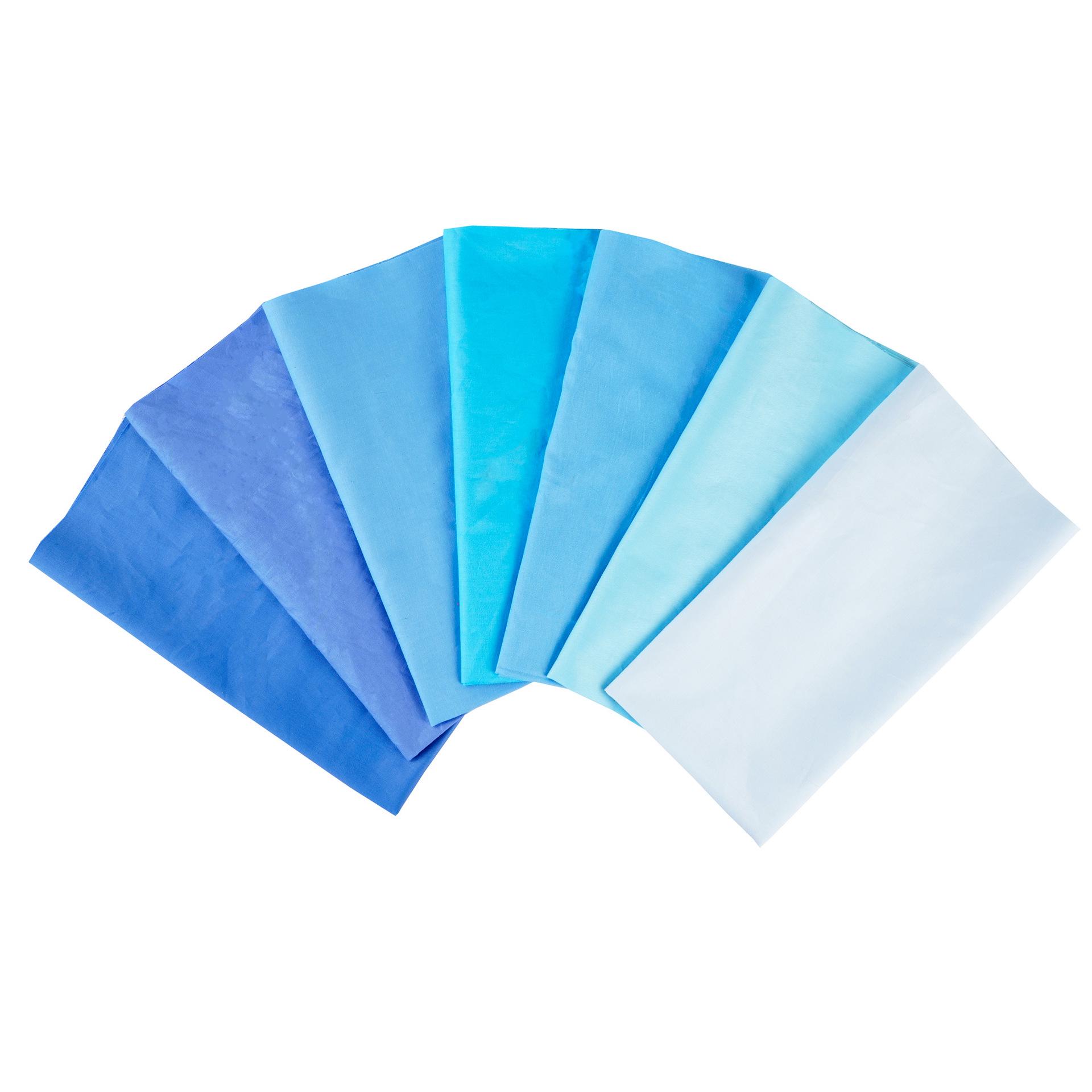 

7-кольоровий бавовняний клаптевий набір ручної роботи - саржа однотонна та з малюнком