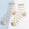 Summer Ultra-thin Socks for Women Floral Pattern Transparent Breathable Short Socks