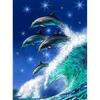 DIY 5D Diamond Painting Dolphin Full Square Drill Animal Diamond Embroidery Pictures of Rhinestones Mosaic Home Decor Art Gift