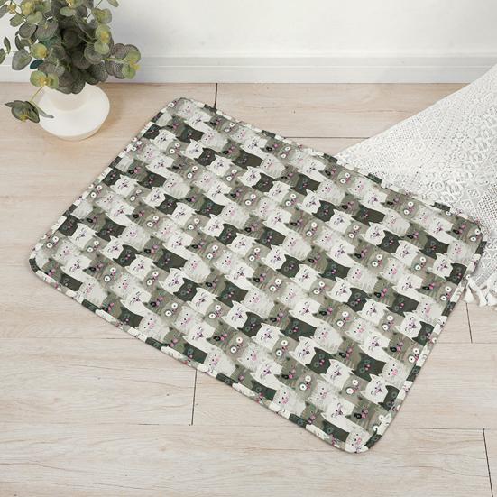 Pet Pee Pad Dog Diaper Mat Extra Soft Breathable Cartoon Print Washable Dog Training Pad Pet Urine Mat