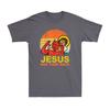 Jesus Has Your Back Funny Jiu Jitsu Retro Christian Vintage Unisexs Tshirt