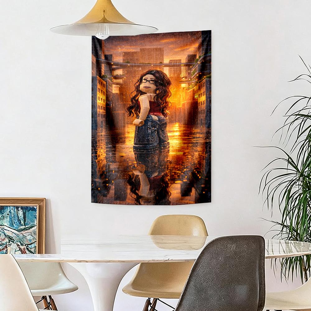 Roblox Wall Decor Tapestry Art For Pet Memorial Birthdaywedding Party Backdrop Family Gift