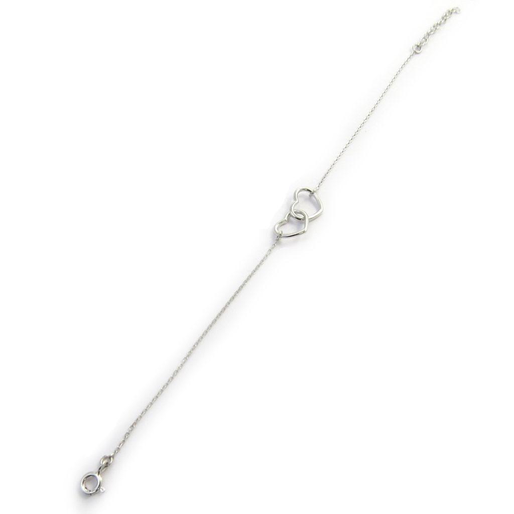 Les Trésors De Lily [N2837] - Stříbrný náramek 'Láska' stříbrný (rhodiovaný) - 12x12 mm