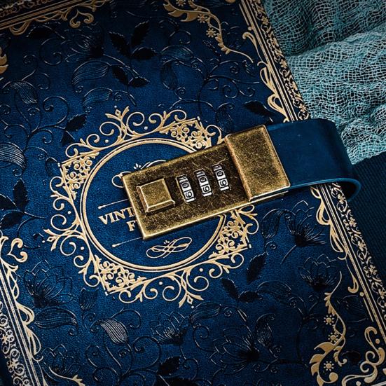 Notizbuch im Retro-Stil mit digitalem Zahlenschloss, passwortgeschütztes Tagebuch, Tagebuch, Planer, Organizer für Studenten