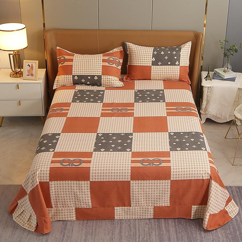 Pure Cotton Brushed Flat Sheet 1Pc High Quality Skinfriendly Fabric Bed Sheet For Double Bed No Pillowcase