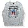 Brandneues Harley-Davidson graues Langarm-T-Shirt Sterne und Streifen '1' Amerikanischer Motorradstil Flügelmuster
