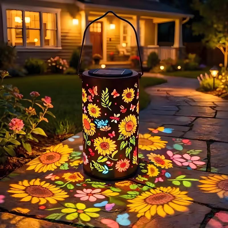 One LED Hanging Solar Lantern Outdoor Waterproof Decorative Garden Light for Lawn Pathway Decor