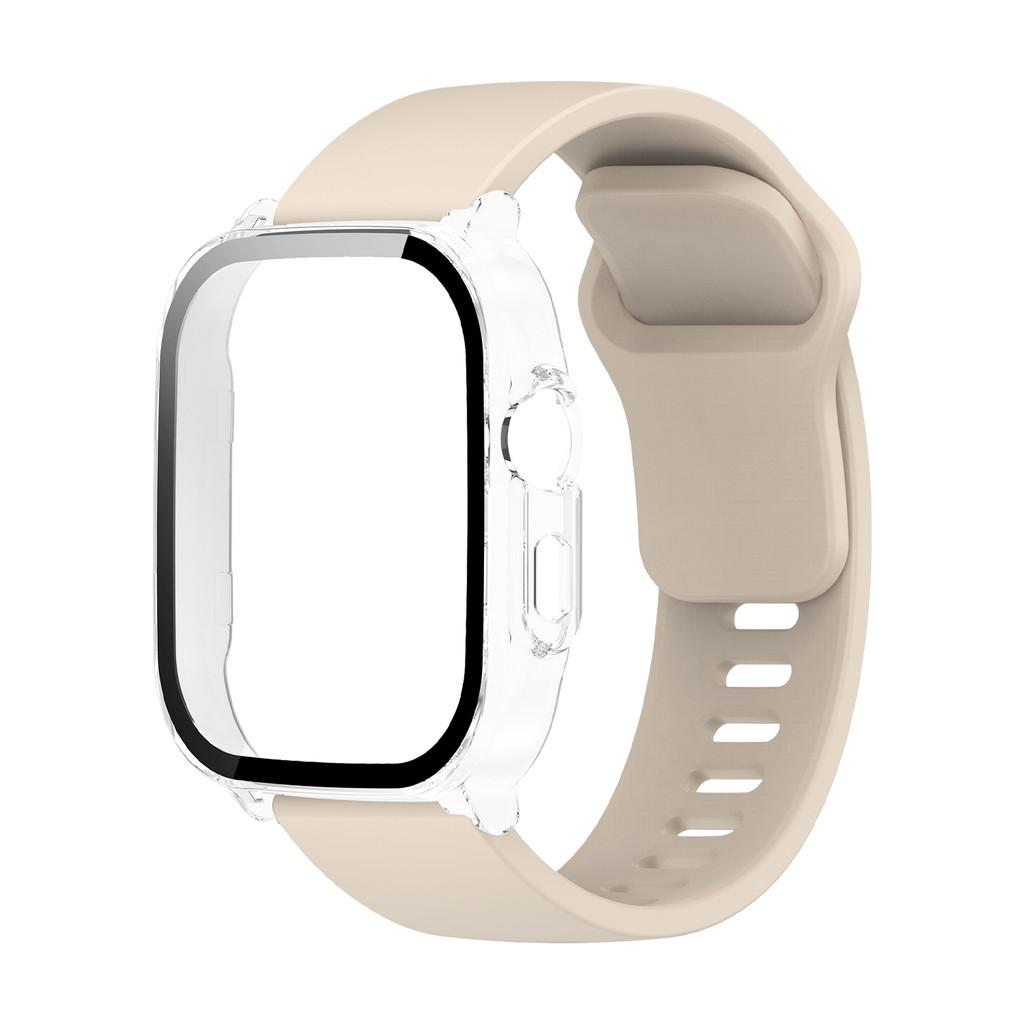 For Realme Watch5 PC Case with Tempered Glass Screen Protector and Silicone Strap Band Full Protection Cover for Realme