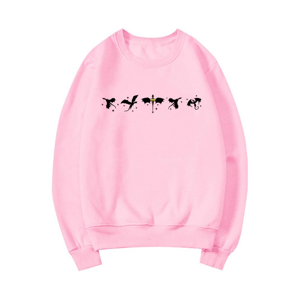 Fourth Wing Sweatshirt Basgiath War College Shirt Unisex Long Sleeve Crewneck Sweatshirt Xaden Riorson Hoodie Dragon Clothing