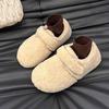 Imitation lamb wool shoes women wear velvet, winter new Mary Jane Doudou shoes warm cotton shoes