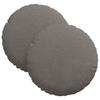 Seat Cushion 2 Pcs Light Grey Ø30 X 13 Cm Cord Fabric