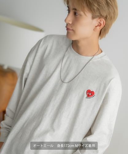 [IMPROVES] [SIDEWAYSTANCE] Embroidered Heart Long Sleeve T-Shirt