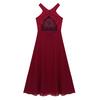 Elegant Flower Girls Dress Wedding Formal Party Princess Floral Lace Cutout Back Dress