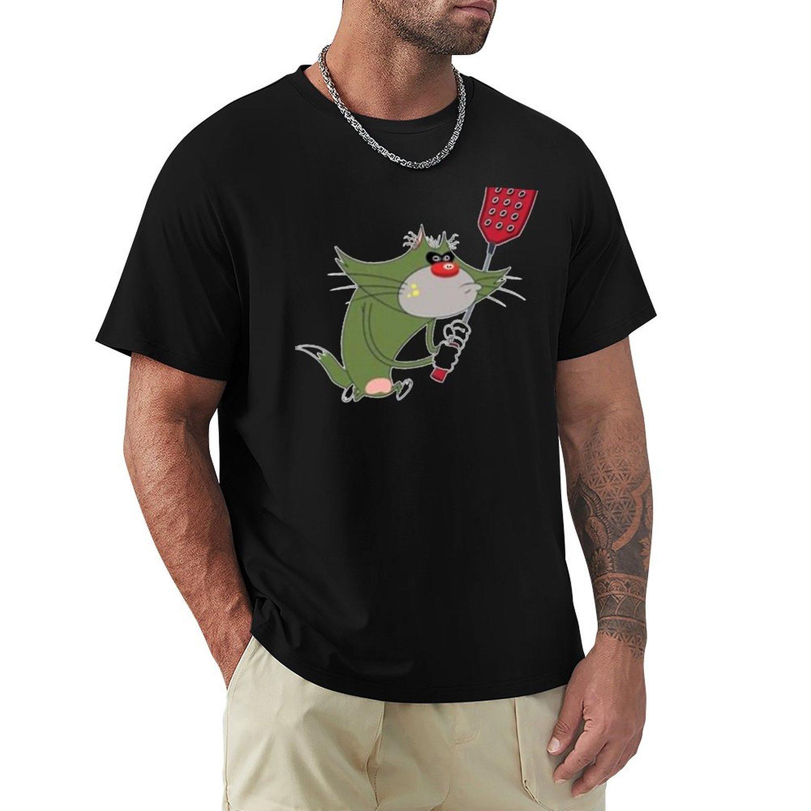 

Oggy and the Cockroaches TShirt Funny tshirts anime tshirt Mens tshirt 4XL