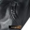 Futing Men's Sheepskin Goose Down Leather Jacket
