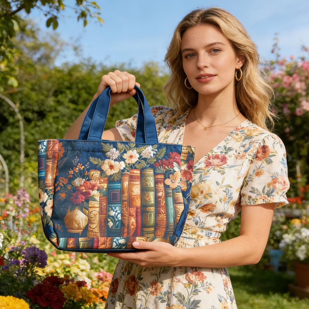 3D Stepp-Tragetaschen Buch Blumenmuster Tragetasche Vintage Umhängetasche Damen Tägliche Umhängetasche Handtaschen-Paket Für Einkaufen Arbeit