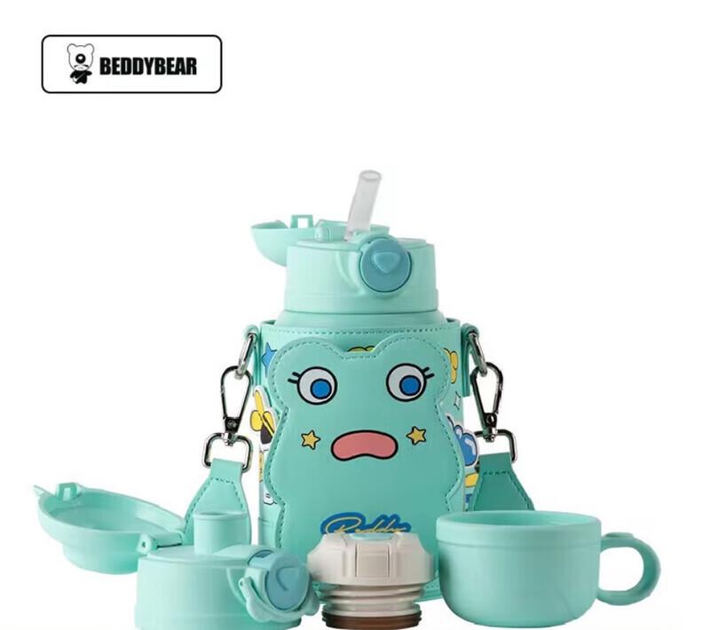 BEDDYBEAR Kids 304 Stainless Steel Straw Water Bottle 530ml