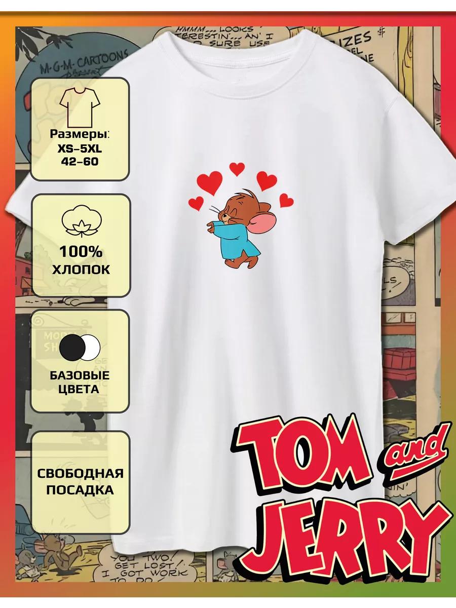 Футболка с принтом Тома и Джерри 2XL
