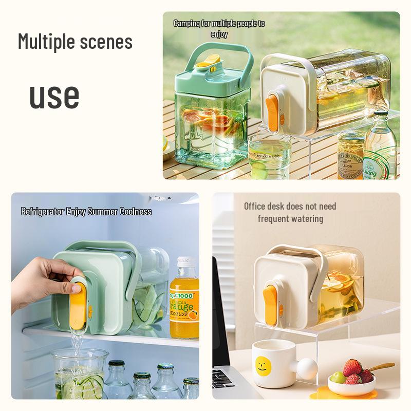 Large Capacity Cold Water Pitcher with Spigot for Juice, Tea, and Cold Brew