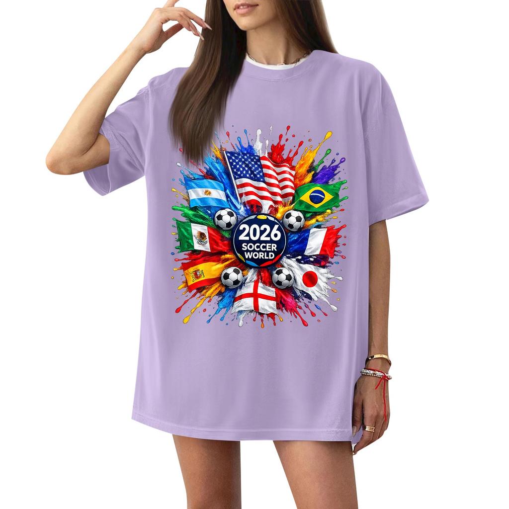 Unisex Soccer Fan Casual Short Sleeve T-Shirt for Everyday Wear