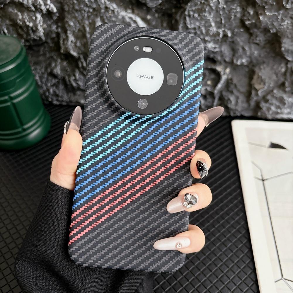 For Magsafe Carbon Fiber Kevlar PC Magnetic Phone Case For HuaWei Mate 80 Pura 80 70 Pro Max Ultra Wireless Charge Cover