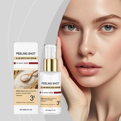White Rice Peeling Shot Glow Serum Exfoliating Cleansing Shrink Pores Remove Dead Skin Purify Oil Control Moisturizing Skin Care
