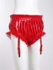 Women's Wet Look PU Leather Briefs S-3XL: Ruffled Trim Ruched Bloomer Shorts with Garter Clips Glossy Nightwear for Nightclub Rave Party