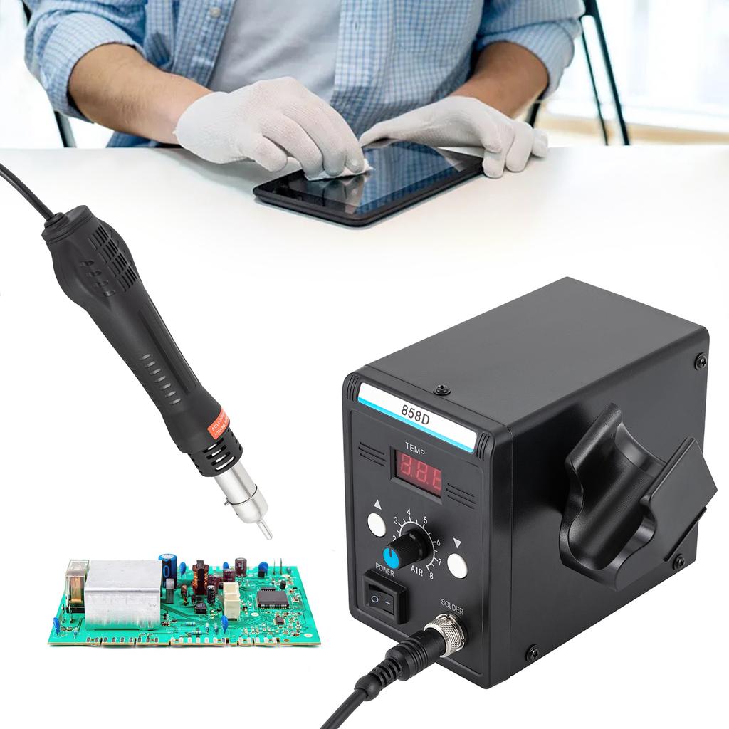 Hot Air Rework Station, 110V SMD Soldering Station with Hot Air Gun Kit