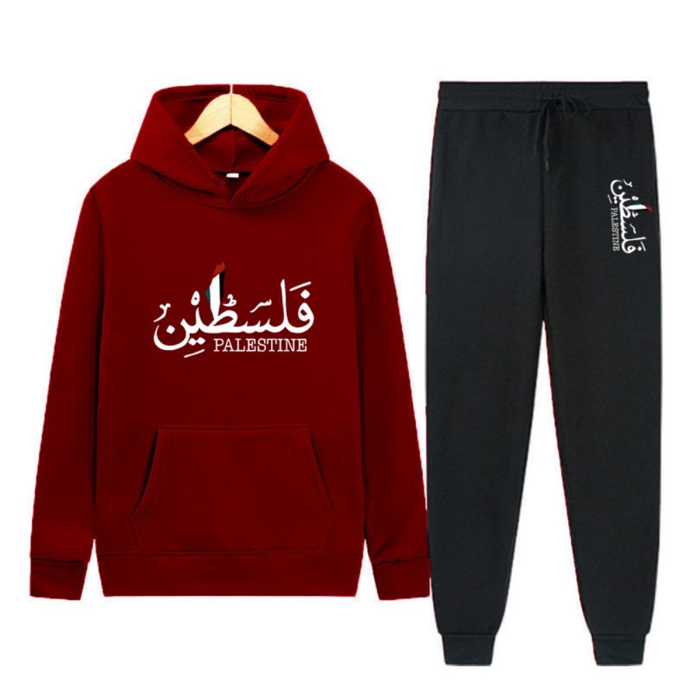 Bedrucktes Hoodie-Top-Hosen-Set für Herren, Hoodie und Hose, Jogging-Sport-Set, Laufen im Herbst und Winter