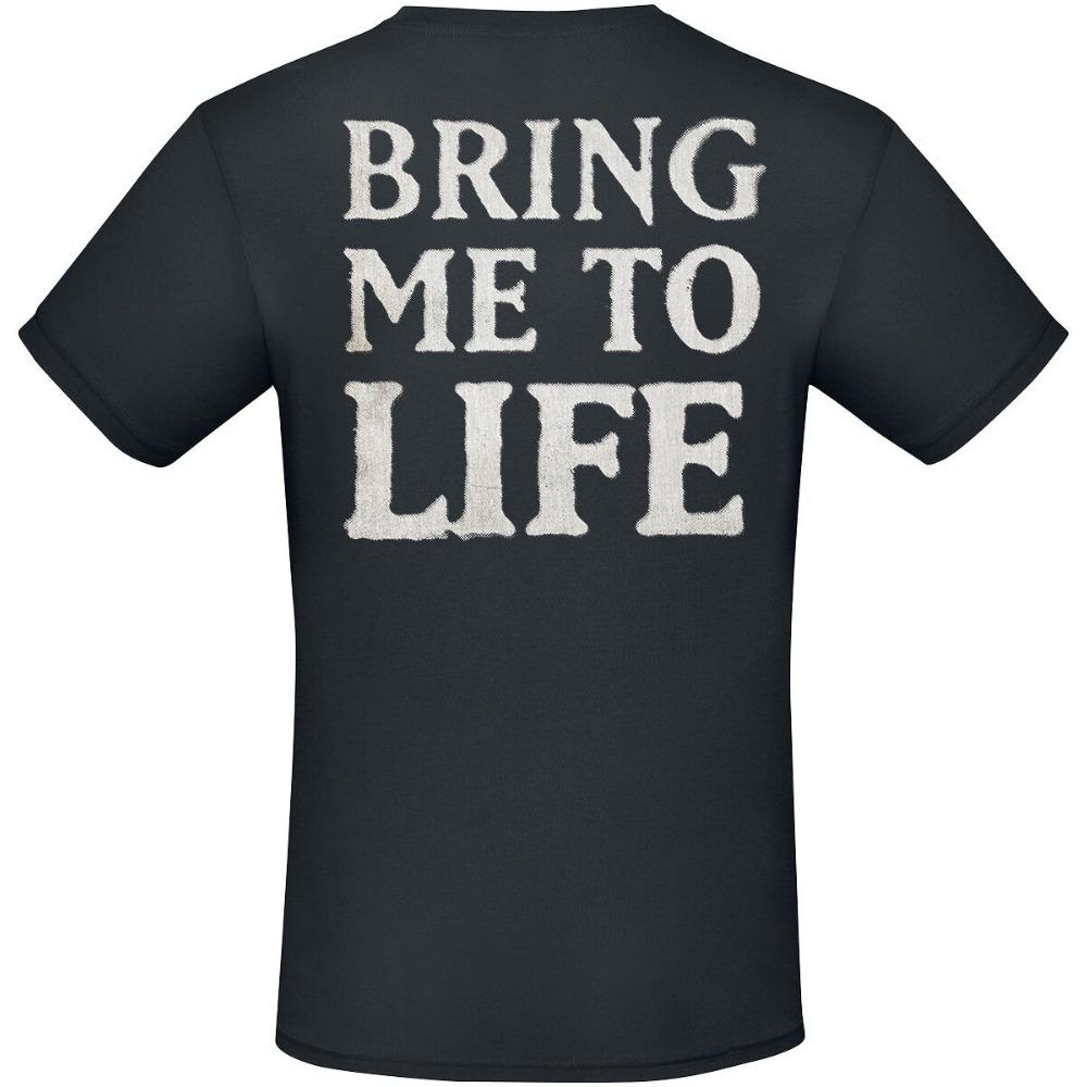 Evanescence Grunge Logo Tee, Gothic Rock T-Shirt with Faded Crescent & Repeated Text Print, Band Fan Merch