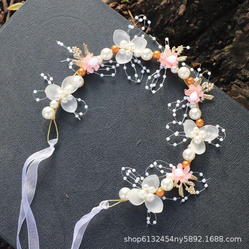 Children's Wreath Headgear Girls' Head Flower Headband Children's Crown Jewelry Korean Version Mori Girl Flower Performance Headband