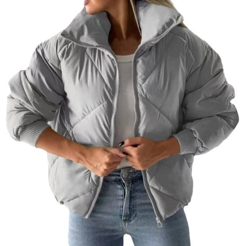 Women's Quilted Puffer Vest Sleeveless Lightweight Zip Up Jacket Winter Warm Coat Outerwear Short Puffer Jacket with High Collar