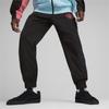 Puma Manchester City Football Club Color Block Design Casual Elastic Waist Cuffed Knit Joggers Men Joggers Black 777106-01