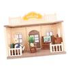 1:12 Scale Doll House Furnishings Plastic Miniature TV Tea Table Sofa Fireplace Flower Pots Living
