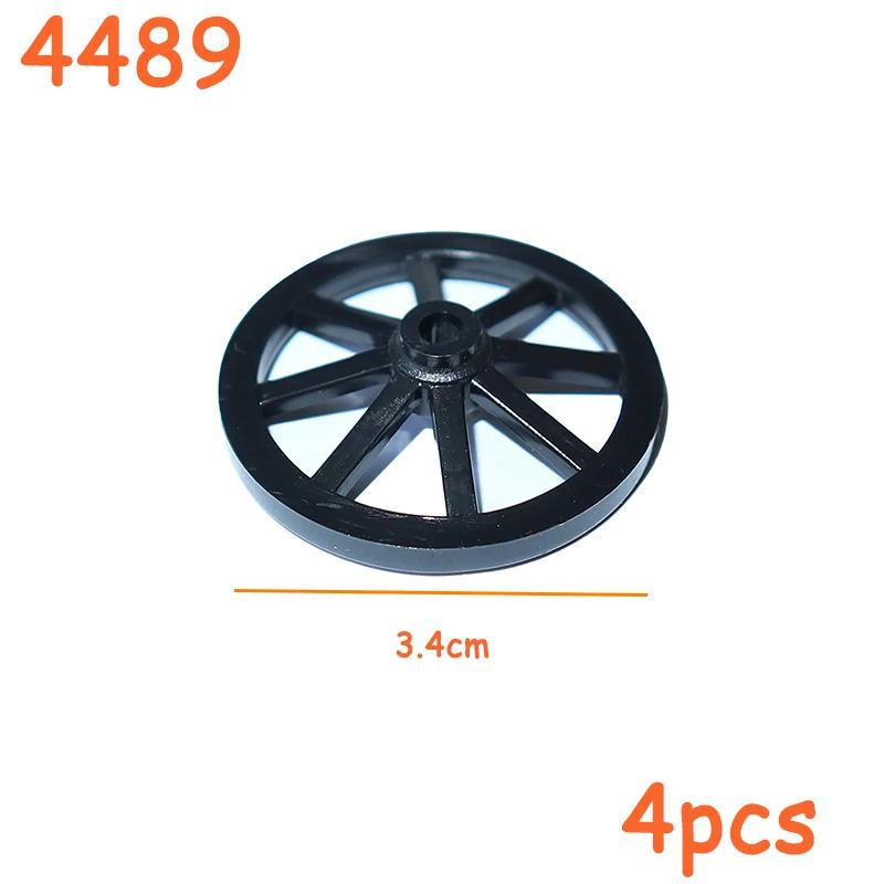 Non-Toxic Tire Wheel Cross Hole Car Truck Wheels Hub Hard Plastic Technical Bricks Moc Motorcycle Tyre & Rim Construction Building Blocks