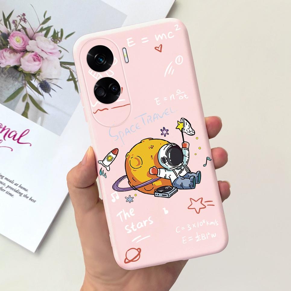 For Funda Honor 90 Lite Case Honor 100 Pro Honor100 5G Back Cover Astronaue Cow Pattern Etui Soft Silicone Huawei Honor90 Lite