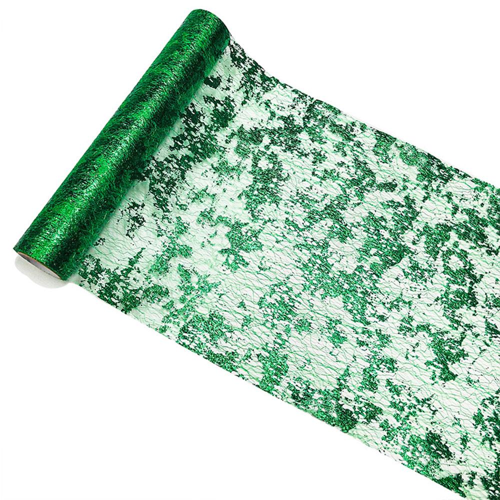 11 In Wide Sequin Glitter Table Runner Metallic Mesh Gold Fabric for Table Decor Christmas Wedding Birthday Supplies Decorations