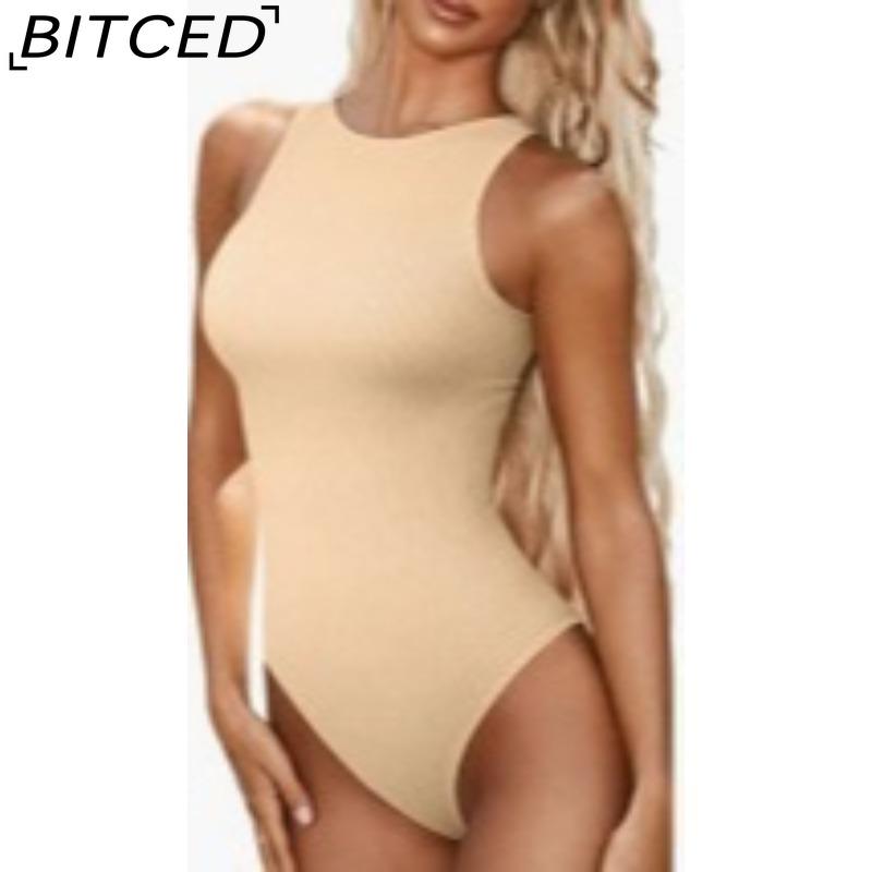 BITCED Damen Sommer Body Ärmelloser Gerippter Body