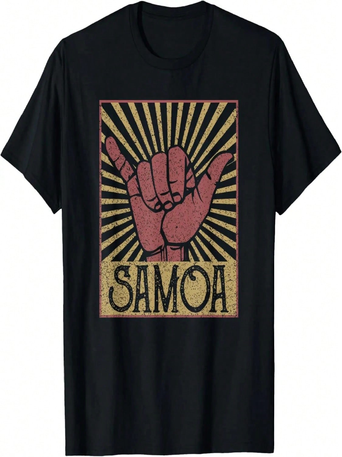 Vintage Shaka Samoa Samoan Beach Sunset Surfer T-Shirt S